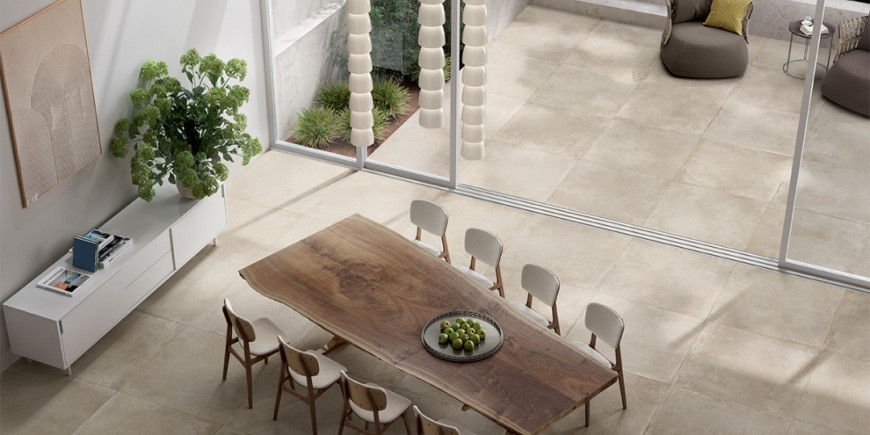 Carrelage 100x100 cm beige -   - 4 Angles